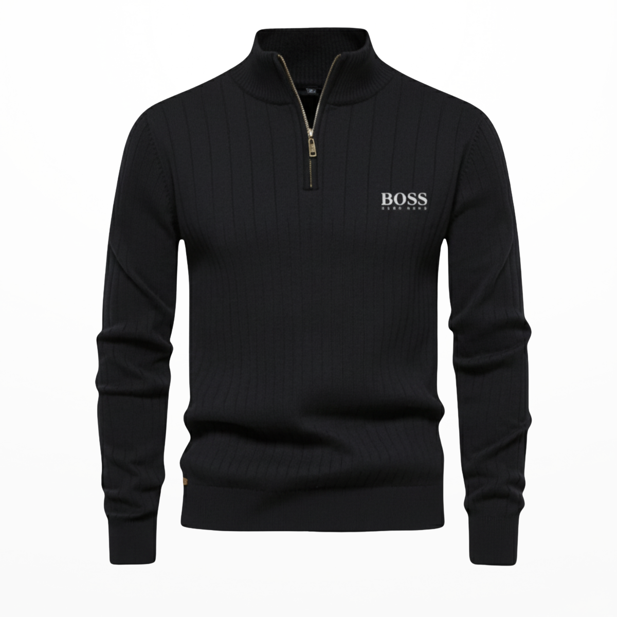 Ribbed Quarter Zip Jumper