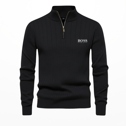 Ribbed Quarter Zip Jumper
