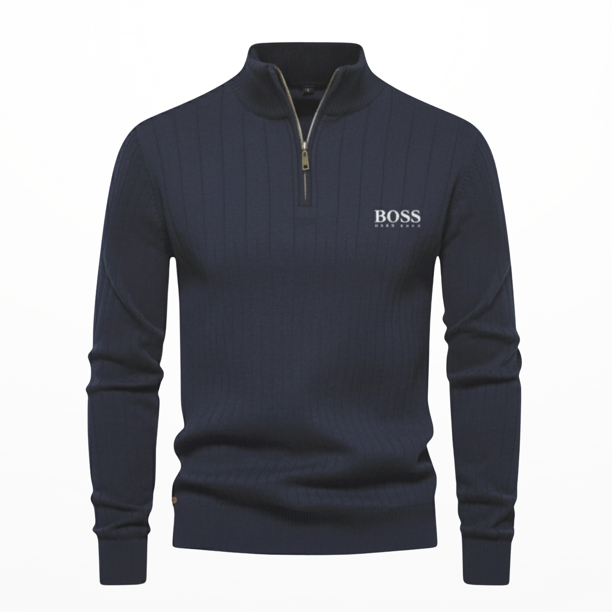 Ribbed Quarter Zip Jumper