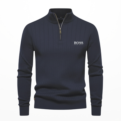 Ribbed Quarter Zip Jumper