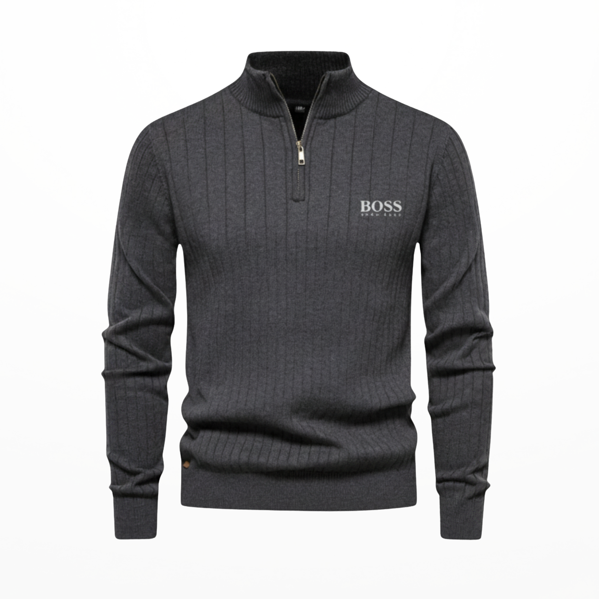 Ribbed Quarter Zip Jumper