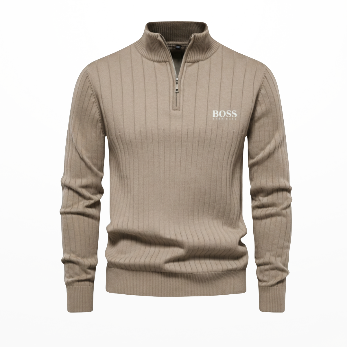 Ribbed Quarter Zip Jumper