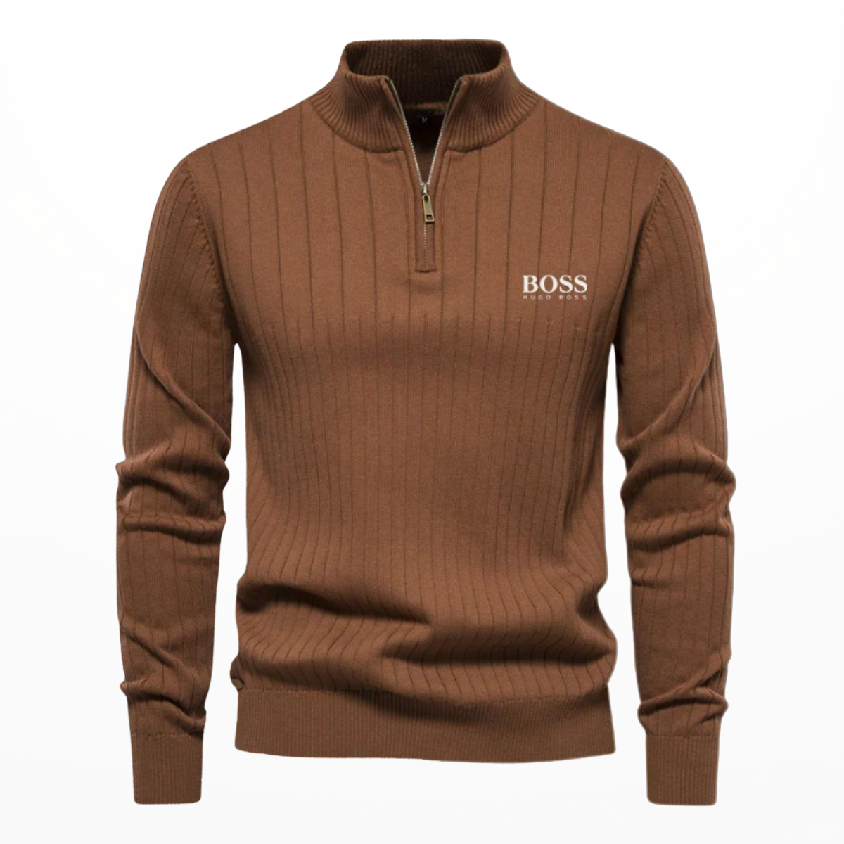 Ribbed Quarter Zip Jumper