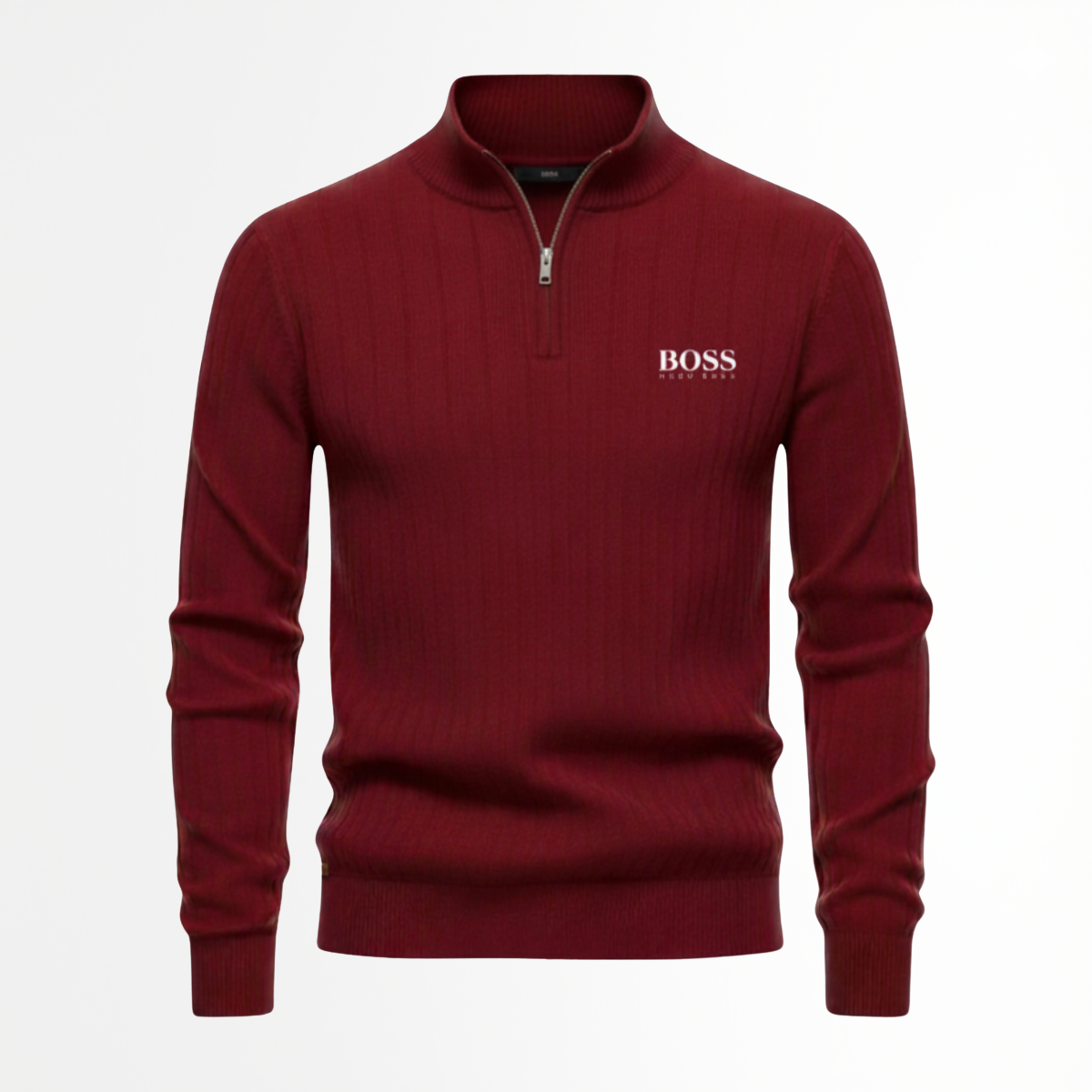Ribbed Quarter Zip Jumper