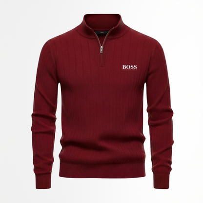 Ribbed Quarter Zip Jumper