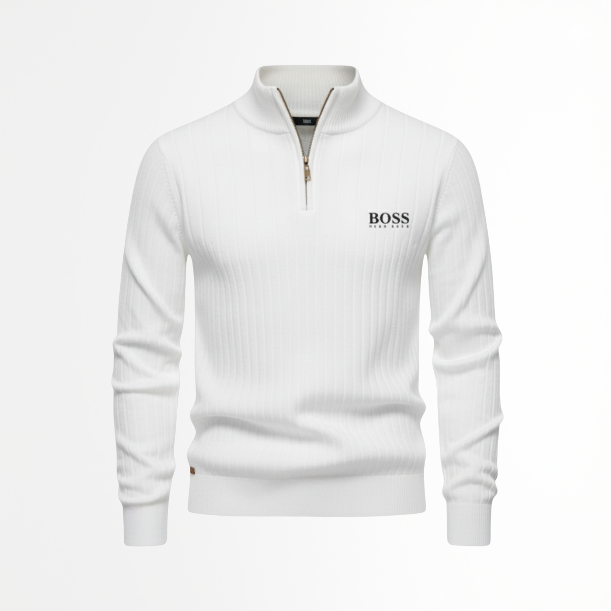 Ribbed Quarter Zip Jumper