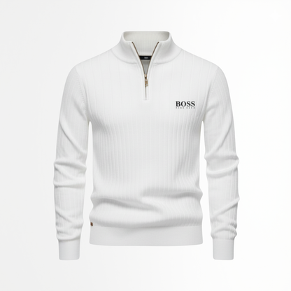 Ribbed Quarter Zip Jumper
